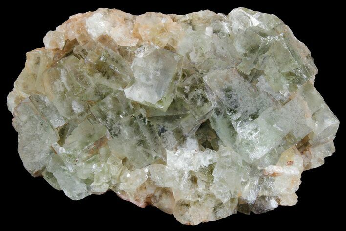 Green Cubic Fluorite Crystal Cluster - Morocco #180263